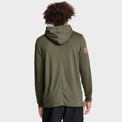 Men's Nike Olive USC Trojans 2025 Military Appreciation Dri-FIT Long Sleeve Hoodie T-Shirt