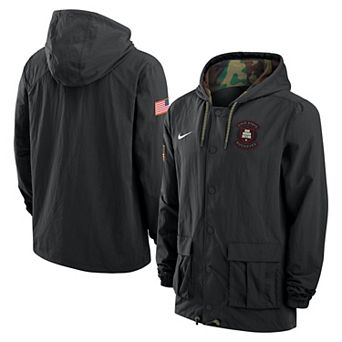 Men's Nike Black Ohio State Buckeyes 2025 NCAA Military Appreciation Full-Snap Jacket