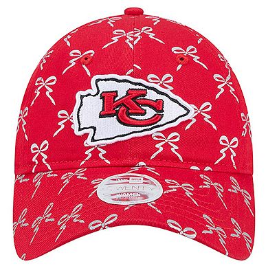 Women's New Era Red Kansas City Chiefs Ribbon 9TWENTY Adjustable Hat