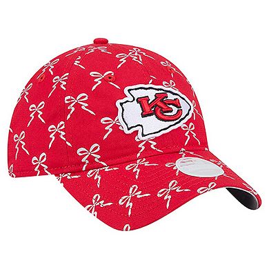 Women's New Era Red Kansas City Chiefs Ribbon 9TWENTY Adjustable Hat