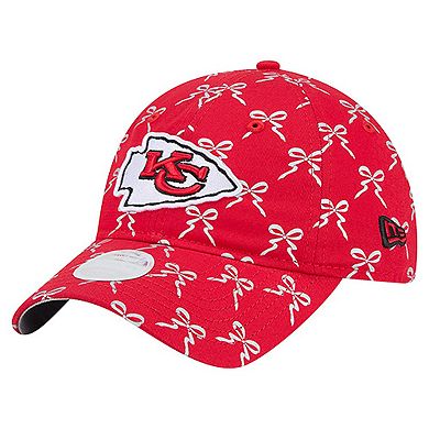Women's New Era Red Kansas City Chiefs Ribbon 9TWENTY Adjustable Hat