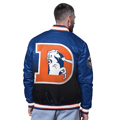 Men's Starter Royal Denver Broncos Retro Pass Rush Varsity Full
