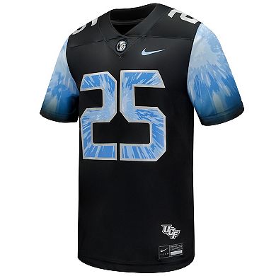 Men's Nike #25 Black UCF Knights 2025 Space Game Football Game Jersey