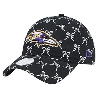 Women's New Era Black Baltimore Ravens Ribbon 9TWENTY Adjustable Hat