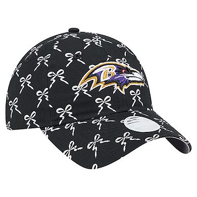 Women's New Era Black Baltimore Ravens Ribbon 9TWENTY Adjustable Hat
