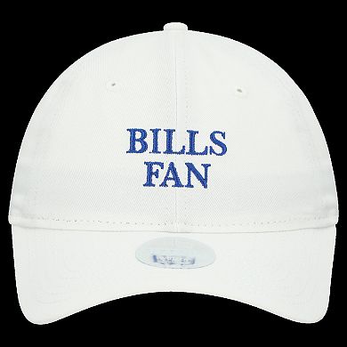 Women's New Era White Buffalo Bills Team Fan 9TWENTY Adjustable Hat