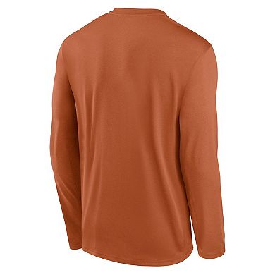Men's Nike Texas Orange Texas Longhorns 2025 Courtside Basketball Shootaround Legend Dri-FIT Long Sleeve T-Shirt