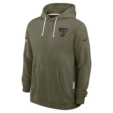 Men's Nike Olive Arizona Cardinals 2025 Salute to Service Sideline Standard Issue Dri-FIT Hoodie