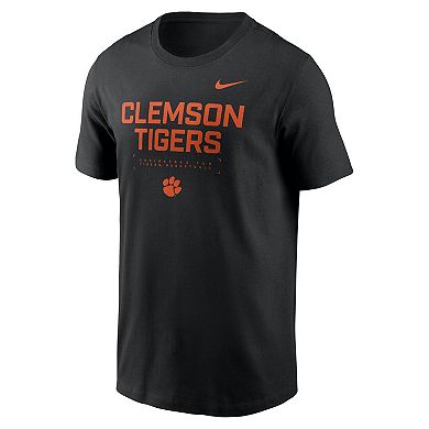 Men's Nike Black Clemson Tigers 2025 Courtside Basketball Performance T-Shirt