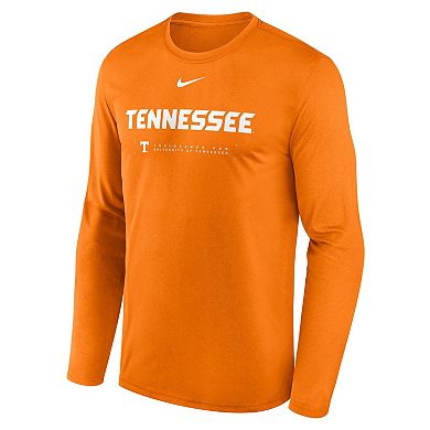 Men's Nike Tennessee Orange Tennessee Volunteers 2025 Courtside Basketball Shootaround Legend Dri-FIT Long Sleeve T-Shirt