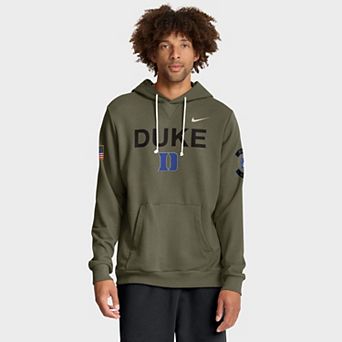 Men's Nike Olive Duke Blue Devils 2025 Military Appreciation Dri-FIT Hoodie
