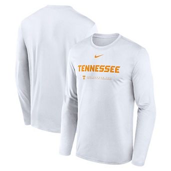 Men's Nike White Tennessee Volunteers 2025 Courtside Basketball Shootaround Legend Dri-FIT Long Sleeve T-Shirt