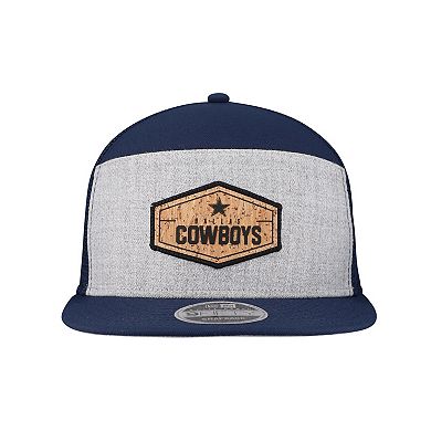 Men's New Era Gray/Navy Dallas Cowboys Cork Split Panel 9FIFTY Trucker Snapback Hat