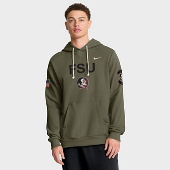 Men's Nike Olive Florida State Seminoles 2025 Military Appreciation Dri-FIT Hoodie