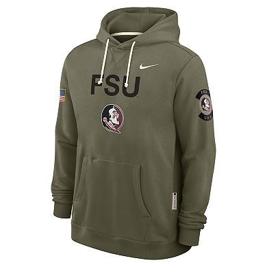 Men's Nike Olive Florida State Seminoles 2025 Military Appreciation Dri-FIT Hoodie