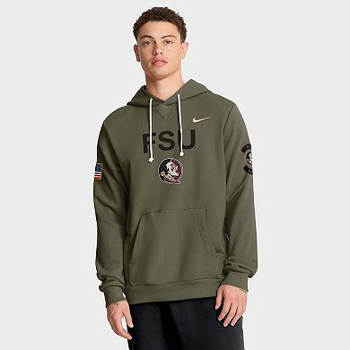 Men's Nike Olive Florida State Seminoles 2025 Military Appreciation Dri-FIT Hoodie
