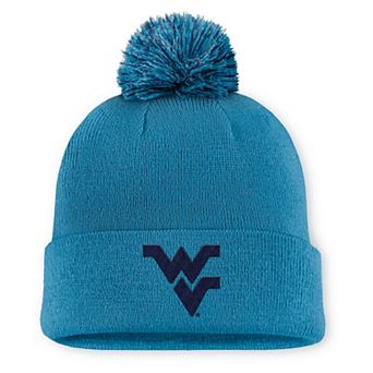 Men's Nike Turquoise West Virginia Mountaineers Primetime Peak Campus Cuffed Knit Hat with Pom