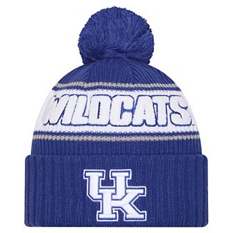 Men's New Era Royal Kentucky Wildcats Bold Cuffed Knit Hat with Pom