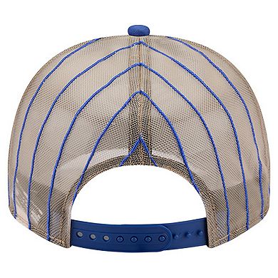 Men's New Era Royal New York Mets Vintage Arched Foam Front 9FIFTY A-Frame Adjustable Trucker Hat