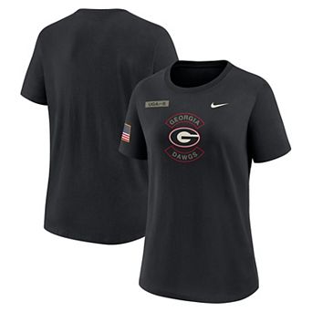 Women's Nike Black Georgia Bulldogs 2025 Military Appreciation Dri-FIT T-Shirt