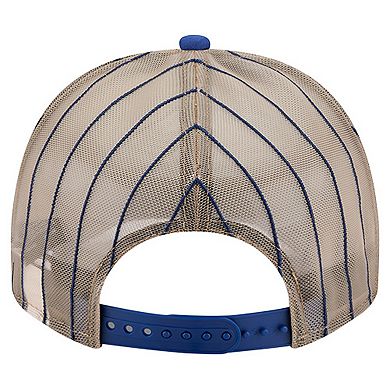 Men's New Era Royal Milwaukee Brewers Vintage Arched Foam Front 9FIFTY A-Frame Adjustable Trucker Hat
