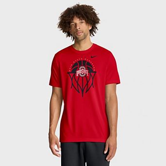 Men's Nike Scarlet Ohio State Buckeyes Basketball Icon Legend T-Shirt