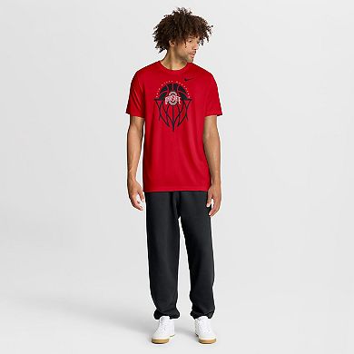 Men's Nike Scarlet Ohio State Buckeyes Basketball Icon Legend T-Shirt