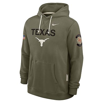 Men's Nike Olive Texas Longhorns 2025 Military Appreciation Dri-FIT Hoodie