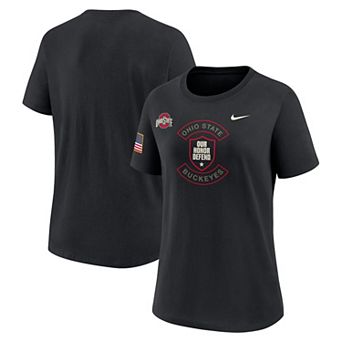 Women's Nike Black Ohio State Buckeyes 2025 Military Appreciation Dri-FIT T-Shirt