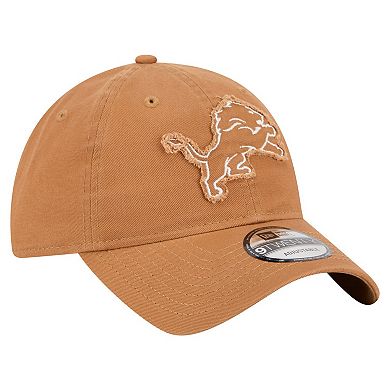 Men's New Era Brown Detroit Lions Stamp 9TWENTY Adjustable Hat