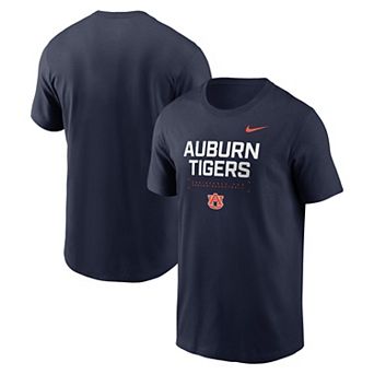 Men's Nike Navy Auburn Tigers 2025 Courtside Basketball Performance T-Shirt