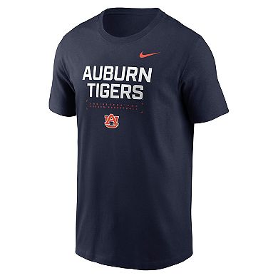 Men's Nike Navy Auburn Tigers 2025 Courtside Basketball Performance T-Shirt
