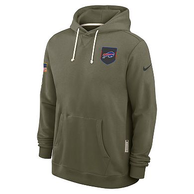 Men's Nike Olive Buffalo Bills Big & Tall 2025 Salute to Service Sideline Dominant Force Dri-FIT Hoodie