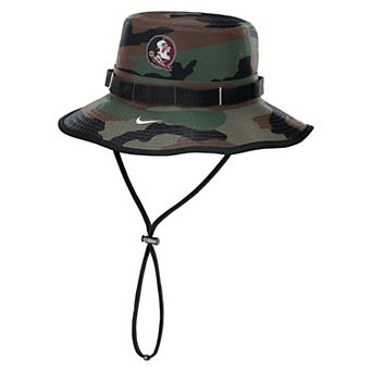 Men's Nike Camo Florida State Seminoles 2025 Military Appreciation Boonie Dri-FIT Bucket Hat
