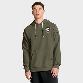 Men's Nike Olive Pittsburgh Steelers Big & Tall 2025 Salute to Service Sideline Dominant Force Dri-FIT Hoodie