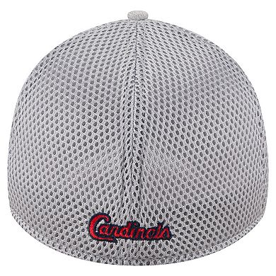 Men's New Era Gray St. Louis Cardinals Visor Paint Splatter 39THIRTY Flex Hat
