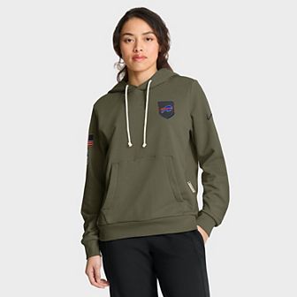 Women's Nike Olive Buffalo Bills 2025 Salute to Service Sideline Standard Issue Dri-FIT Hoodie
