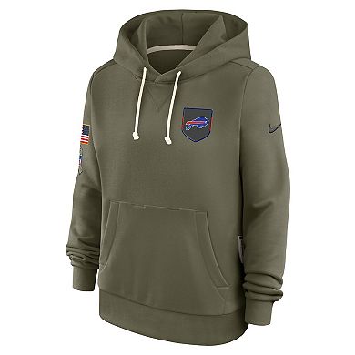 Women's Nike Olive Buffalo Bills 2025 Salute to Service Sideline Standard Issue Dri-FIT Hoodie