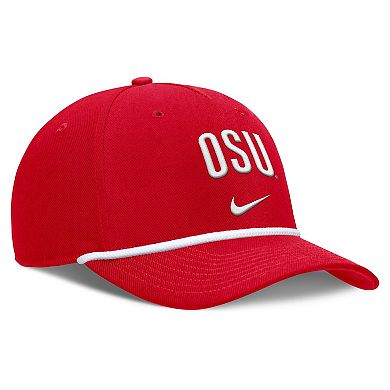 Men's Nike Scarlet Ohio State Buckeyes Rise Campus Adjustable Hat