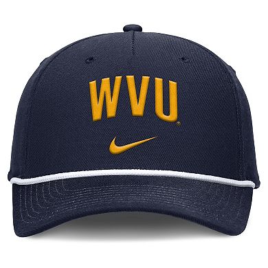 Men's Nike Navy West Virginia Mountaineers Rise Campus Adjustable Hat