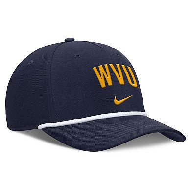Men's Nike Navy West Virginia Mountaineers Rise Campus Adjustable Hat
