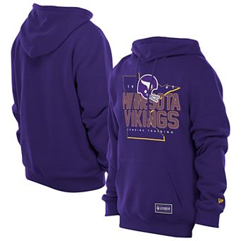 Men's New Era Purple Minnesota Vikings Combine Authentic Local State Throwback Hoodie