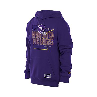 Men's New Era Purple Minnesota Vikings Combine Authentic Local State Throwback Hoodie
