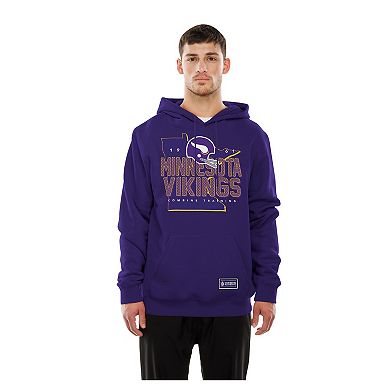 Men's New Era Purple Minnesota Vikings Combine Authentic Local State Throwback Hoodie