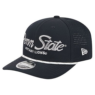 Men's New Era Navy Penn State Nittany Lions Script Performance Rope 9SEVENTY Adjustable Hat