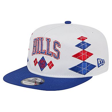 Men's New Era White Buffalo Bills Argyle 19TWENTY Adjustable Hat