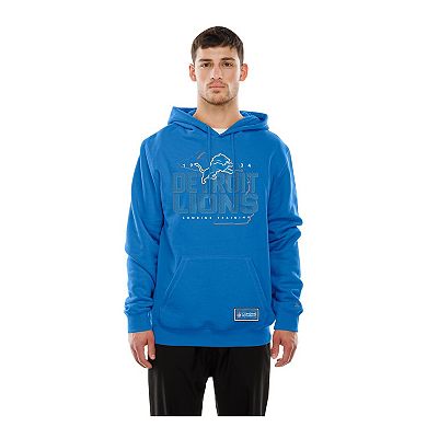 Men's New Era Blue Detroit Lions Combine Authentic Local State Throwback Hoodie