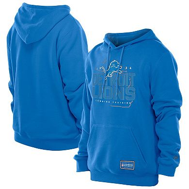 Men's New Era Blue Detroit Lions Combine Authentic Local State Throwback Hoodie