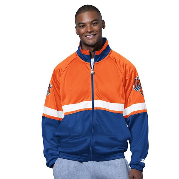 Men's Starter Blue/White New York Knicks The Veteran Tricot Track