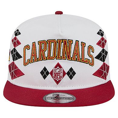 Men's New Era White Arizona Cardinals Argyle 19TWENTY Adjustable Hat